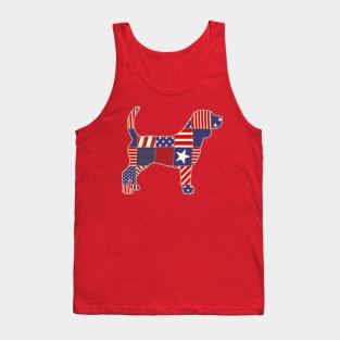 Beagle 4th of July Dog Lovers Owner Patchwork Flag Tank Top